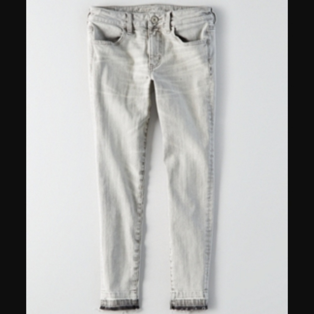AEO 360° super stretch white/grey jeans